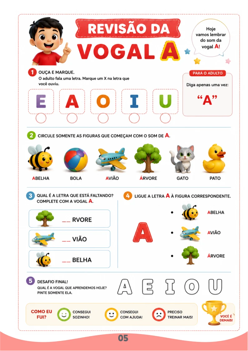 Segunda atividade de vogais